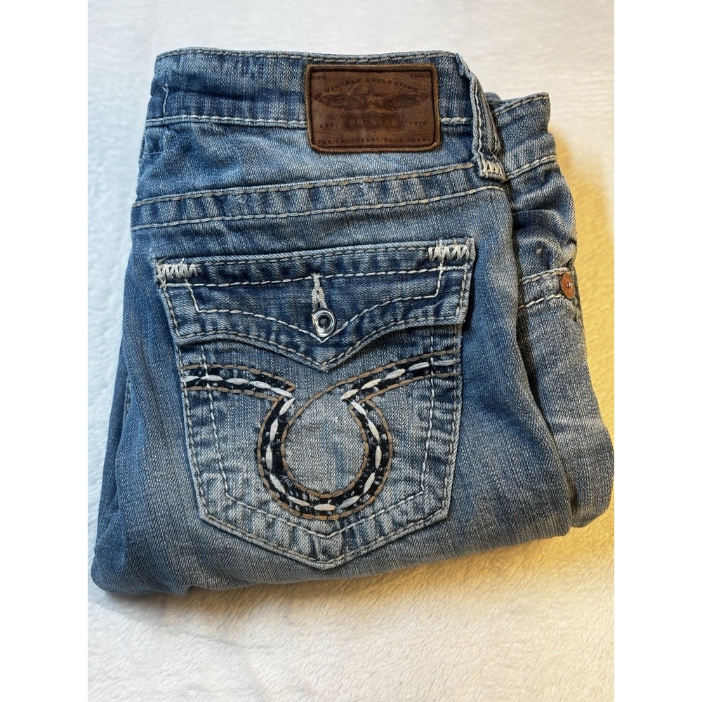 Big Star Women's Jeans Size 30L Liv BootCut Distressed Flap Pocket The Legendary